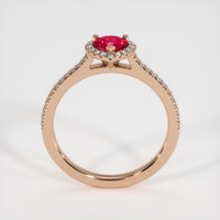 0.48 Ct. Ruby Ring, 14K Rose Gold 3