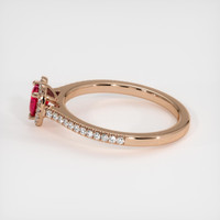 0.48 Ct. Ruby Ring, 14K Rose Gold 4