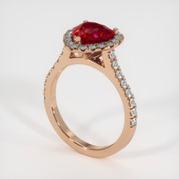 2.33 Ct. Ruby Ring, 14K Rose Gold 2