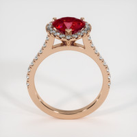 2.33 Ct. Ruby Ring, 14K Rose Gold 3