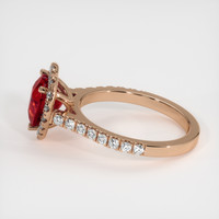 2.33 Ct. Ruby Ring, 14K Rose Gold 4