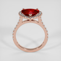 3.09 Ct. Ruby Ring, 14K Rose Gold 3