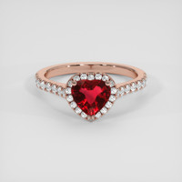 1.03 Ct. Ruby Ring, 14K Rose Gold 1