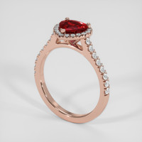 1.03 Ct. Ruby Ring, 14K Rose Gold 2