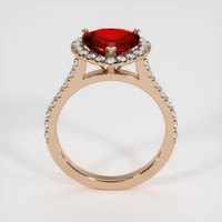 2.04 Ct. Ruby Ring, 14K Rose Gold 3