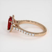2.04 Ct. Ruby Ring, 14K Rose Gold 4