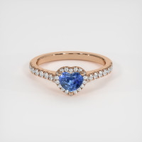 0.58 Ct. Sapphire Ring, 14K Rose Gold 1