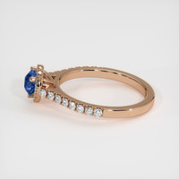 0.58 Ct. Sapphire Ring, 14K Rose Gold 4