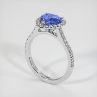 2.03 Ct. Blue Sapphire Ring, 10K White Gold 2