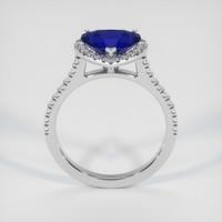 2.60 Ct. Blue Sapphire Ring, 10K White Gold 3