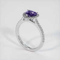 1.65 Ct. Purple Sapphire Ring, 10K White Gold 2