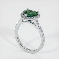 3.64 Ct. Green Sapphire Ring, 10K White Gold 2