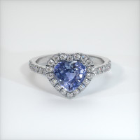 2.27 Ct. Bluish Purple Sapphire Ring, 10K White Gold 1