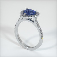 2.27 Ct. Bluish Purple Sapphire Ring, 10K White Gold 2