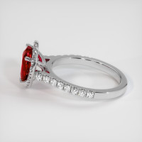2.04 Ct. Ruby Ring, 14K White Gold 4