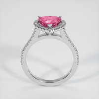 2.02 Ct. Purplish Pink Sapphire Ring, 14K White Gold 3