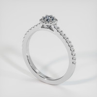 0.12 Ct. Sapphire Ring, 14K White Gold 2
