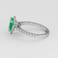 1.46 Ct. Emerald Ring, 18K White Gold 4