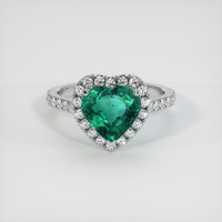 1.81 Ct. Emerald Ring, 18K White Gold 1