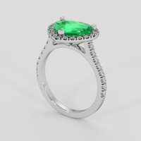 2.03 Ct. Emerald Ring, 18K White Gold 2