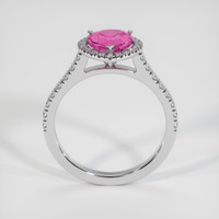 2.03 Ct. Pinkish Purple Sapphire Ring, 18K White Gold 3