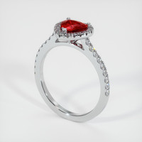 Ruby Ring 0.80 Ct., 18K White Gold Preview