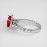 2.59 Ct. Ruby Ring, 18K White Gold 4