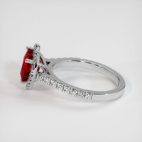 2.08 Ct. Ruby Ring, 18K White Gold 4