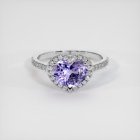 2.69 Ct. Sapphire Ring, 18K White Gold 1