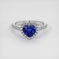 1.26 Ct. Sapphire Ring, 18K White Gold 1