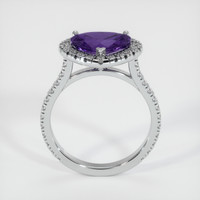 2.05 Ct. Purple Sapphire Ring, 18K White Gold 3