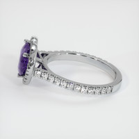 2.05 Ct. Purple Sapphire Ring, 18K White Gold 4