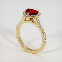1.28 Ct. Ruby Ring, 10K Yellow Gold 2
