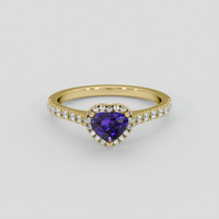 1.27 Ct. Bi Color Sapphire Ring, 10K Yellow Gold 1
