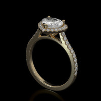 1.03 Ct. White Sapphire Ring, 10K Yellow Gold 2