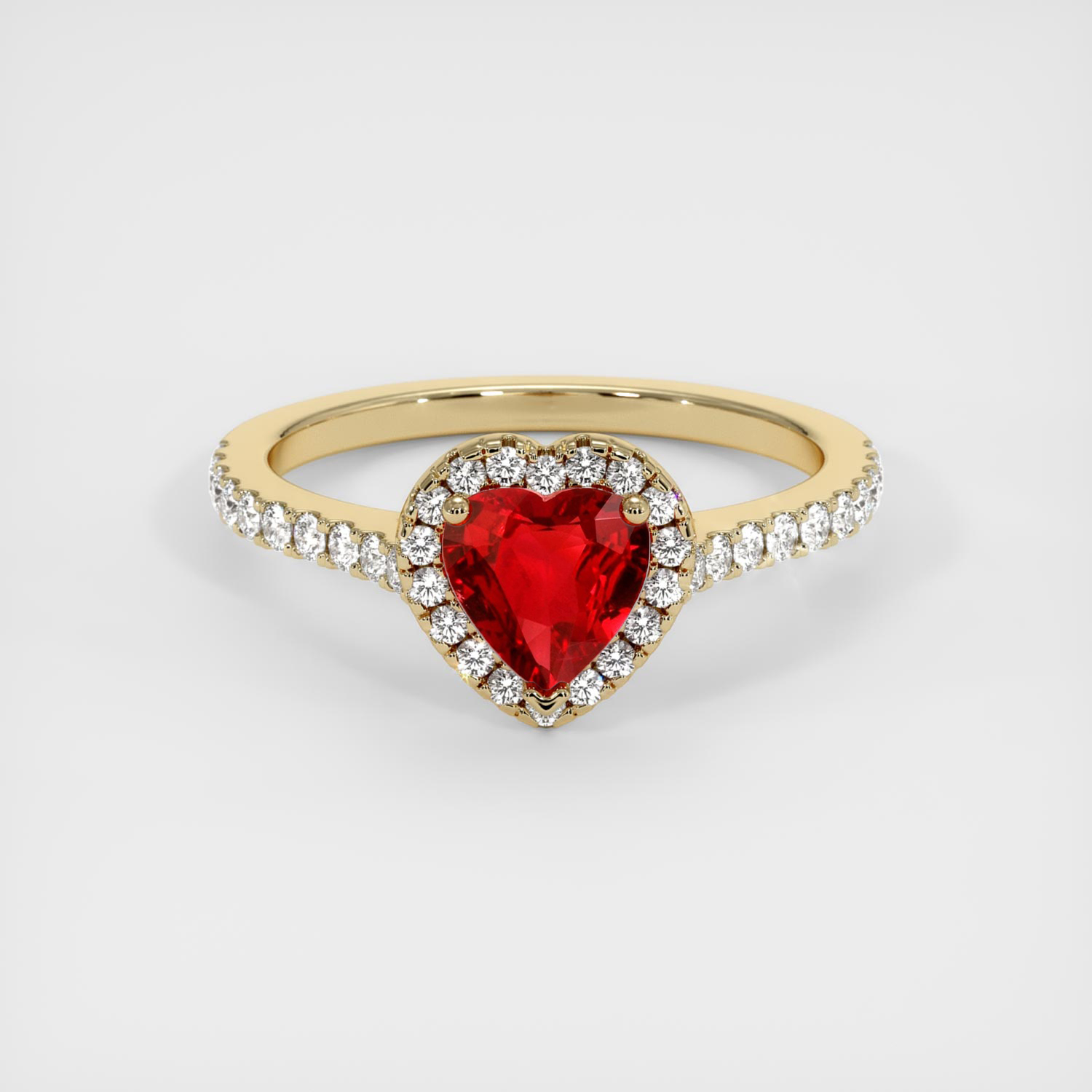 heart shaped ruby ring yellow gold