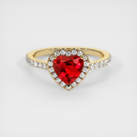 1.32 Ct. Ruby Ring, 14K Yellow Gold 1