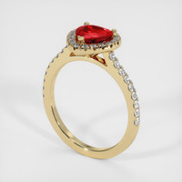 1.32 Ct. Ruby Ring, 14K Yellow Gold 2