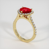 2.59 Ct. Ruby Ring, 14K Yellow Gold 2