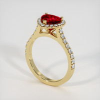 1.28 Ct. Ruby Ring, 14K Yellow Gold 2