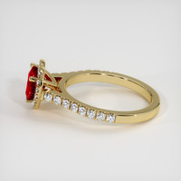 1.28 Ct. Ruby Ring, 14K Yellow Gold 4