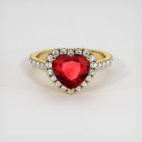 2.04 Ct. Ruby Ring, 14K Yellow Gold 1