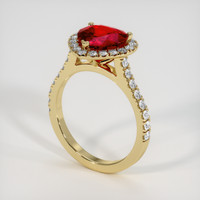 2.04 Ct. Ruby Ring, 14K Yellow Gold 2