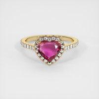 1.44 Ct. Ruby Ring, 14K Yellow Gold 1