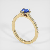 0.55 Ct. Sapphire Ring, 14K Yellow Gold 2