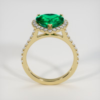 2.20 Ct. Emerald Ring, 18K Yellow Gold 3