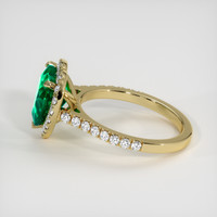 2.20 Ct. Emerald Ring, 18K Yellow Gold 4