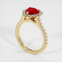 1.68 Ct. Ruby Ring, 18K Yellow Gold 2