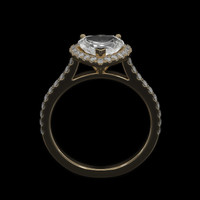 1.03 Ct. White Sapphire Ring, 18K Yellow Gold 3