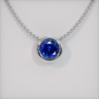 0.81 Ct. Blue Sapphire Pendant, Platinum 950 1